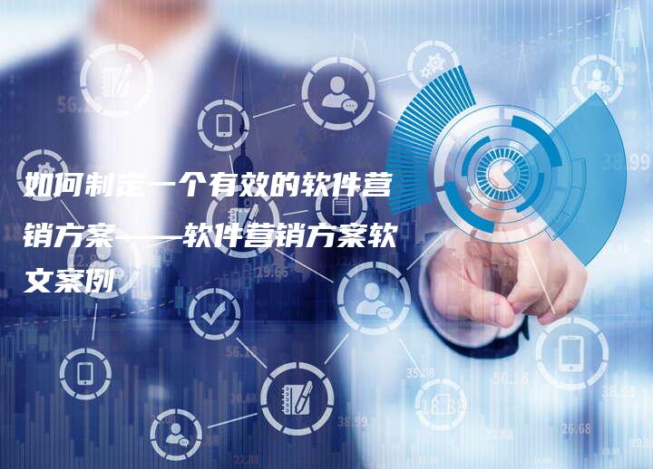 如何制定一个有效的软件营销方案——软件营销方案软文案例