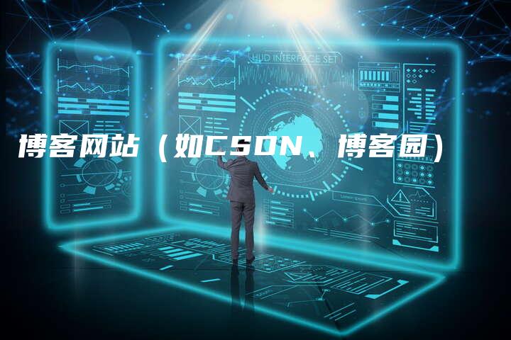 博客网站（如CSDN、博客园）